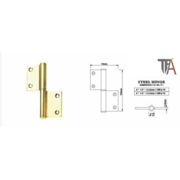 Gold Steel Hinge for Door Hardware 4 Inch